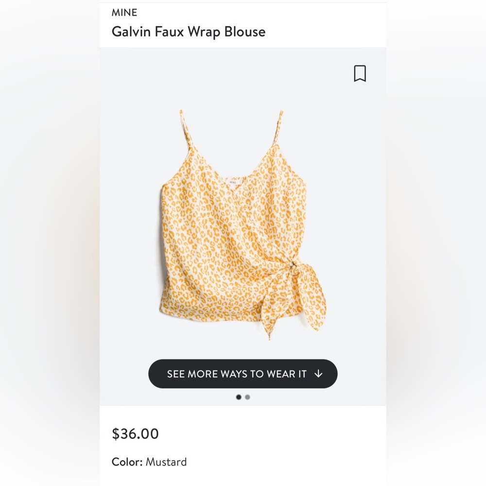 Yellow leopard print wrap top